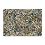 Brown Vintage Background Vintage Floral Pattern, Brown Sticker A4 (100 pack)