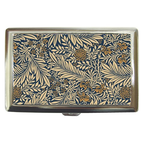 Brown Vintage Background Vintage Floral Pattern, Brown Cigarette Money Case from ArtsNow.com Front