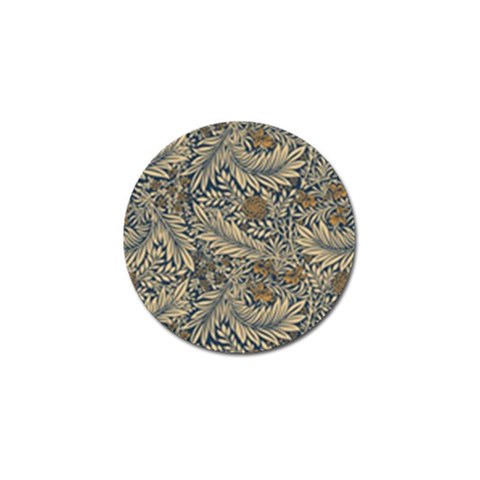 Brown Vintage Background Vintage Floral Pattern, Brown Golf Ball Marker from ArtsNow.com Front