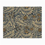 Brown Vintage Background Vintage Floral Pattern, Brown Small Glasses Cloth