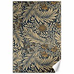 Brown Vintage Background Vintage Floral Pattern, Brown Canvas 24  x 36 