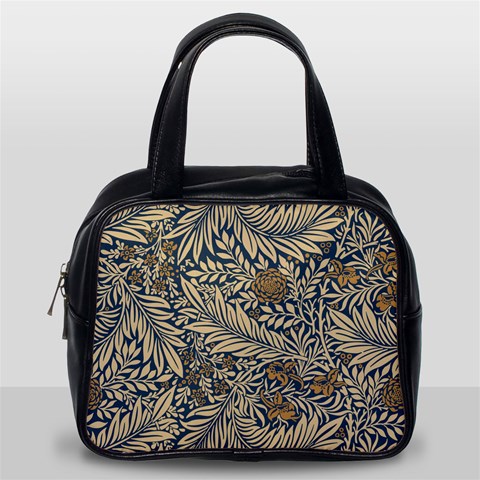 Brown Vintage Background Vintage Floral Pattern, Brown Classic Handbag (One Side) from ArtsNow.com Front