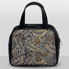 Brown Vintage Background Vintage Floral Pattern, Brown Classic Handbag (Two Sides) from ArtsNow.com Front