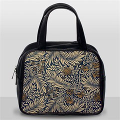 Brown Vintage Background Vintage Floral Pattern, Brown Classic Handbag (Two Sides) from ArtsNow.com Back