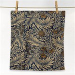 Brown Vintage Background Vintage Floral Pattern, Brown Face Towel