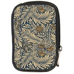 Brown Vintage Background Vintage Floral Pattern, Brown Compact Camera Leather Case