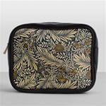 Brown Vintage Background Vintage Floral Pattern, Brown Mini Toiletries Bag (One Side)