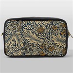 Brown Vintage Background Vintage Floral Pattern, Brown Toiletries Bag (One Side)