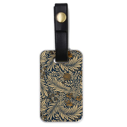 Brown Vintage Background Vintage Floral Pattern, Brown Luggage Tag (one side) from ArtsNow.com Front