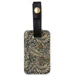 Brown Vintage Background Vintage Floral Pattern, Brown Luggage Tag (one side)