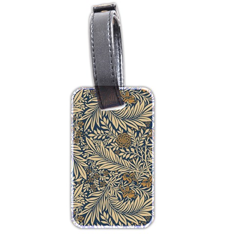 Brown Vintage Background Vintage Floral Pattern, Brown Luggage Tag (two sides) from ArtsNow.com Front