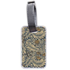 Brown Vintage Background Vintage Floral Pattern, Brown Luggage Tag (two sides) from ArtsNow.com Front