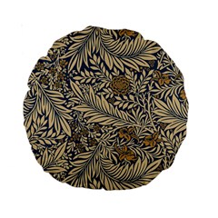 Brown Vintage Background Vintage Floral Pattern, Brown Standard 15  Premium Round Cushions from ArtsNow.com Front