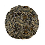 Brown Vintage Background Vintage Floral Pattern, Brown Standard 15  Premium Round Cushions