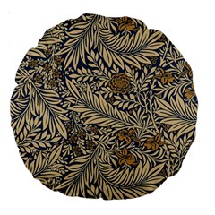 Brown Vintage Background Vintage Floral Pattern, Brown Large 18  Premium Round Cushions from ArtsNow.com Front