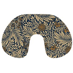 Brown Vintage Background Vintage Floral Pattern, Brown Travel Neck Pillow from ArtsNow.com Front