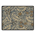 Brown Vintage Background Vintage Floral Pattern, Brown Two Sides Fleece Blanket (Small)