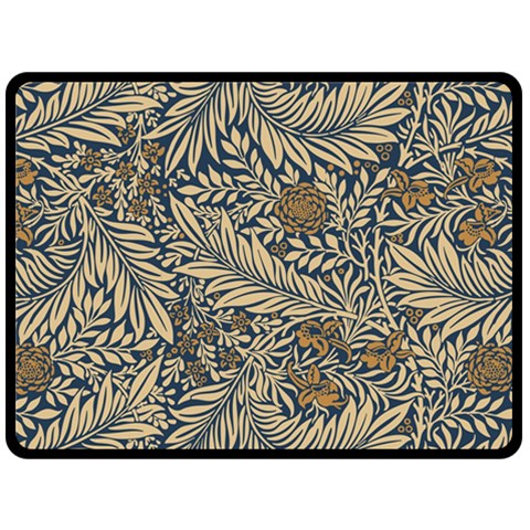 Brown Vintage Background Vintage Floral Pattern, Brown Two Sides Fleece Blanket (Large) from ArtsNow.com 80 x60  Blanket Front