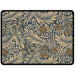 Brown Vintage Background Vintage Floral Pattern, Brown Two Sides Fleece Blanket (Large) from ArtsNow.com 80 x60  Blanket Back