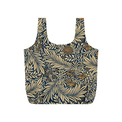 Brown Vintage Background Vintage Floral Pattern, Brown Full Print Recycle Bag (S) from ArtsNow.com Front