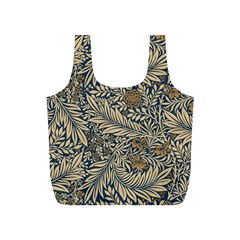 Brown Vintage Background Vintage Floral Pattern, Brown Full Print Recycle Bag (S) from ArtsNow.com Front