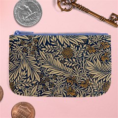 Brown Vintage Background Vintage Floral Pattern, Brown Large Coin Purse from ArtsNow.com Front