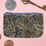 Brown Vintage Background Vintage Floral Pattern, Brown Large Coin Purse