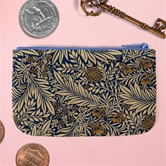 Brown Vintage Background Vintage Floral Pattern, Brown Large Coin Purse from ArtsNow.com Back