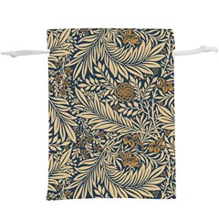 Brown Vintage Background Vintage Floral Pattern, Brown Lightweight Drawstring Pouch (XL) from ArtsNow.com Front