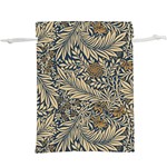 Brown Vintage Background Vintage Floral Pattern, Brown Lightweight Drawstring Pouch (XL)