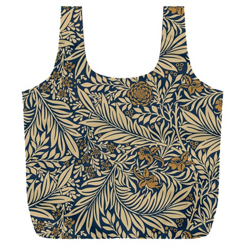 Brown Vintage Background Vintage Floral Pattern, Brown Full Print Recycle Bag (XXL) from ArtsNow.com Front