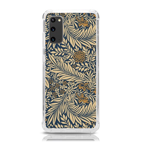 Brown Vintage Background Vintage Floral Pattern, Brown Samsung Galaxy S20 6.2 Inch TPU UV Case from ArtsNow.com Front