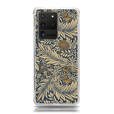 Brown Vintage Background Vintage Floral Pattern, Brown Samsung Galaxy S20 Ultra 6.9 Inch TPU UV Case from ArtsNow.com Front