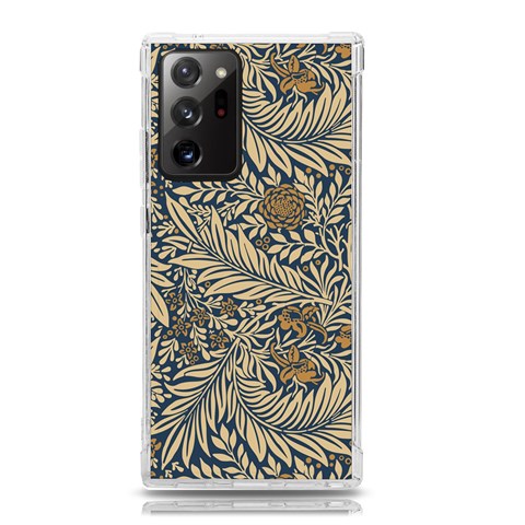 Brown Vintage Background Vintage Floral Pattern, Brown Samsung Galaxy Note 20 Ultra TPU UV Case from ArtsNow.com Front