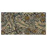 Brown Vintage Background Vintage Floral Pattern, Brown Banner and Sign 6  x 3 