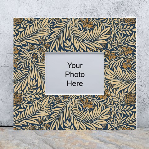 Brown Vintage Background Vintage Floral Pattern, Brown White Wall Photo Frame 5  x 7  from ArtsNow.com Front