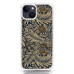 Brown Vintage Background Vintage Floral Pattern, Brown iPhone 14 TPU UV Print Case