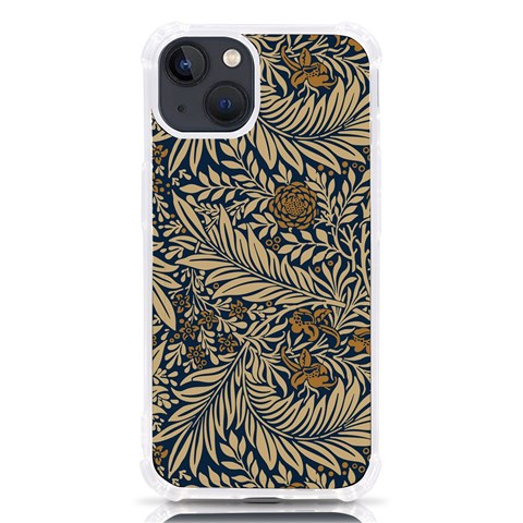 Brown Vintage Background Vintage Floral Pattern, Brown iPhone 13 TPU UV Print Case from ArtsNow.com Front