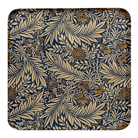 Brown Vintage Background Vintage Floral Pattern, Brown Square Glass Fridge Magnet (4 pack) from ArtsNow.com Front