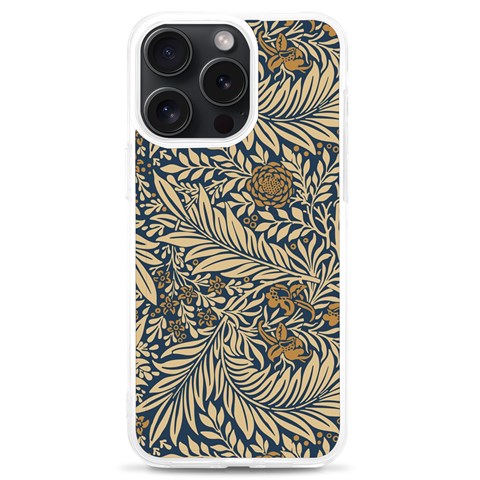 Brown Vintage Background Vintage Floral Pattern, Brown iPhone 15 Pro Max TPU UV Print Case from ArtsNow.com Front