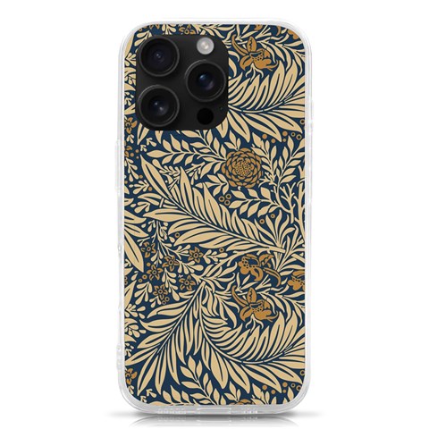 Brown Vintage Background Vintage Floral Pattern, Brown iPhone 16 Pro TPU UV Print Case from ArtsNow.com Front