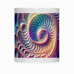 Abstract Fractal Art Swirl Pattern White Mug from ArtsNow.com Center