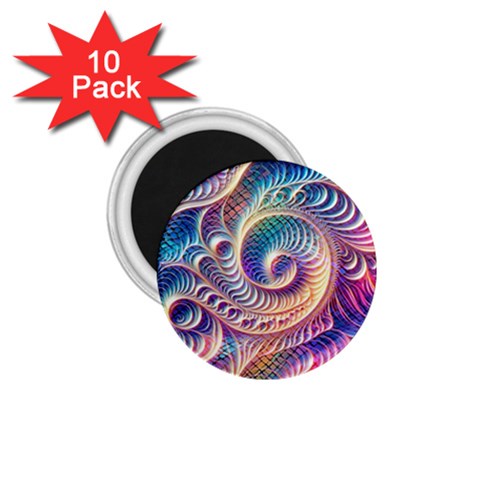 Abstract Fractal Art Swirl Pattern 1.75  Magnets (10 pack)  from ArtsNow.com Front