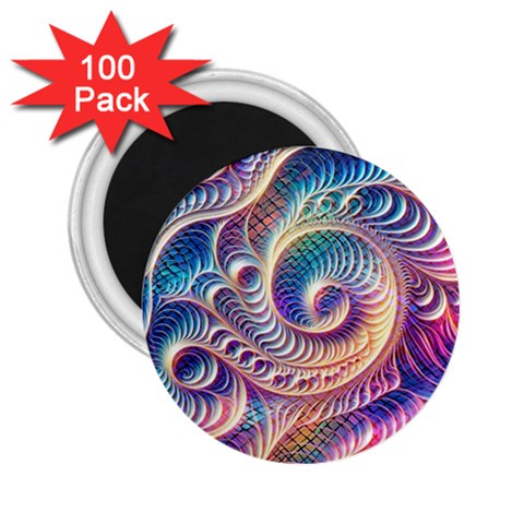 Abstract Fractal Art Swirl Pattern 2.25  Magnets (100 pack)  from ArtsNow.com Front