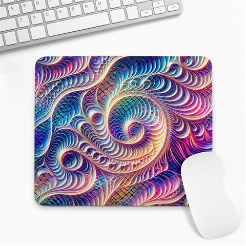 Abstract Fractal Art Swirl Pattern Large Mousepad from ArtsNow.com Front