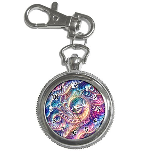 Abstract Fractal Art Swirl Pattern Key Chain Watches from ArtsNow.com Front