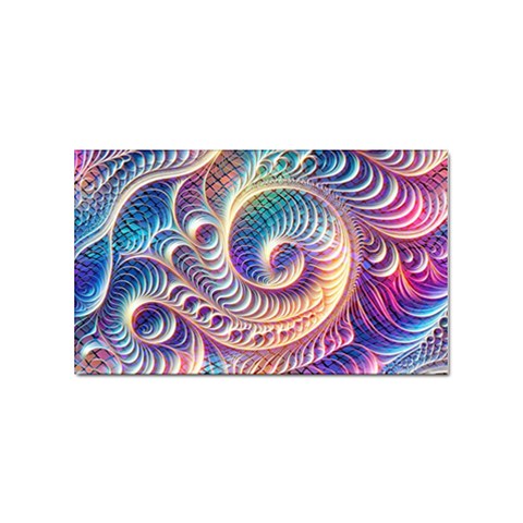 Abstract Fractal Art Swirl Pattern Sticker (Rectangular) from ArtsNow.com Front