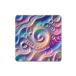 Abstract Fractal Art Swirl Pattern Square Magnet