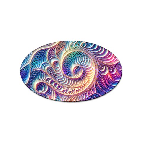 Abstract Fractal Art Swirl Pattern Sticker Oval (100 pack) from ArtsNow.com Front