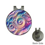 Abstract Fractal Art Swirl Pattern Hat Clips with Golf Markers